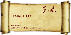 Freud Lili névjegykártya