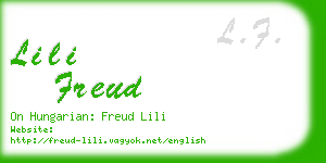 lili freud business card